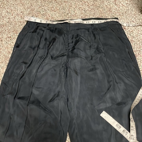 Joie pleated wide leg high rise ankle cropped pants - Picture 4 of 9